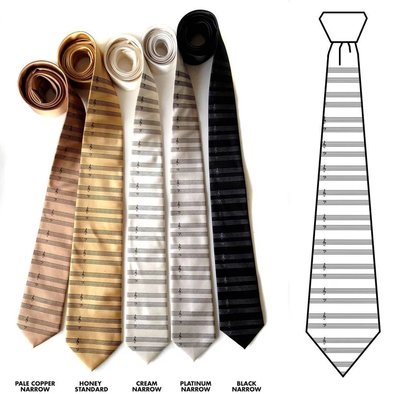Sheet Music Print Necktie