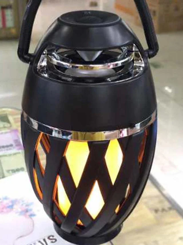 Outdoor LED Flame Lamp with Bluetooth Speaker