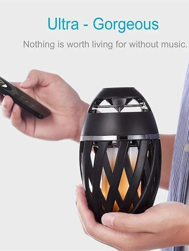 Outdoor LED Flame Lamp with Bluetooth Speaker