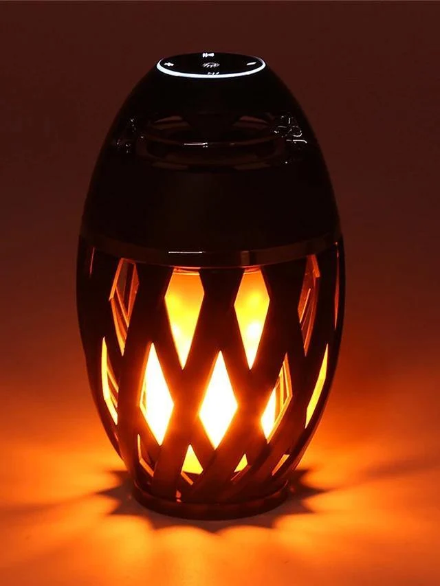Outdoor LED Flame Lamp with Bluetooth Speaker
