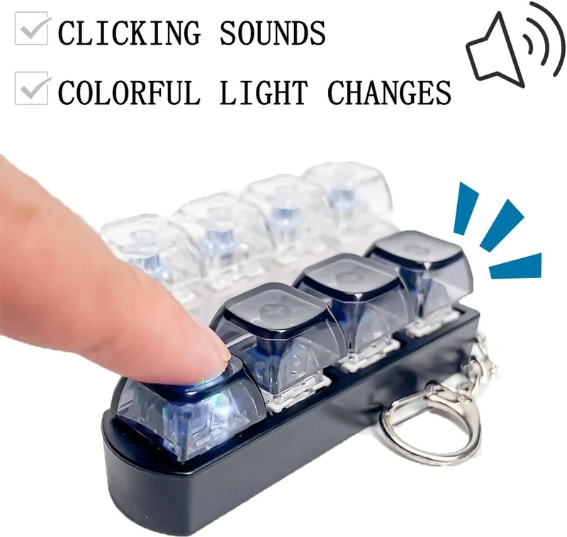 StressLess Click Keyboard Keychain