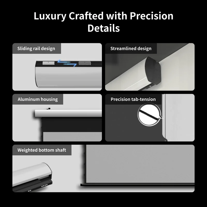 WUPRO Cinema FlowArc CLR Smart Motorized Drop-Down Screen CBSP