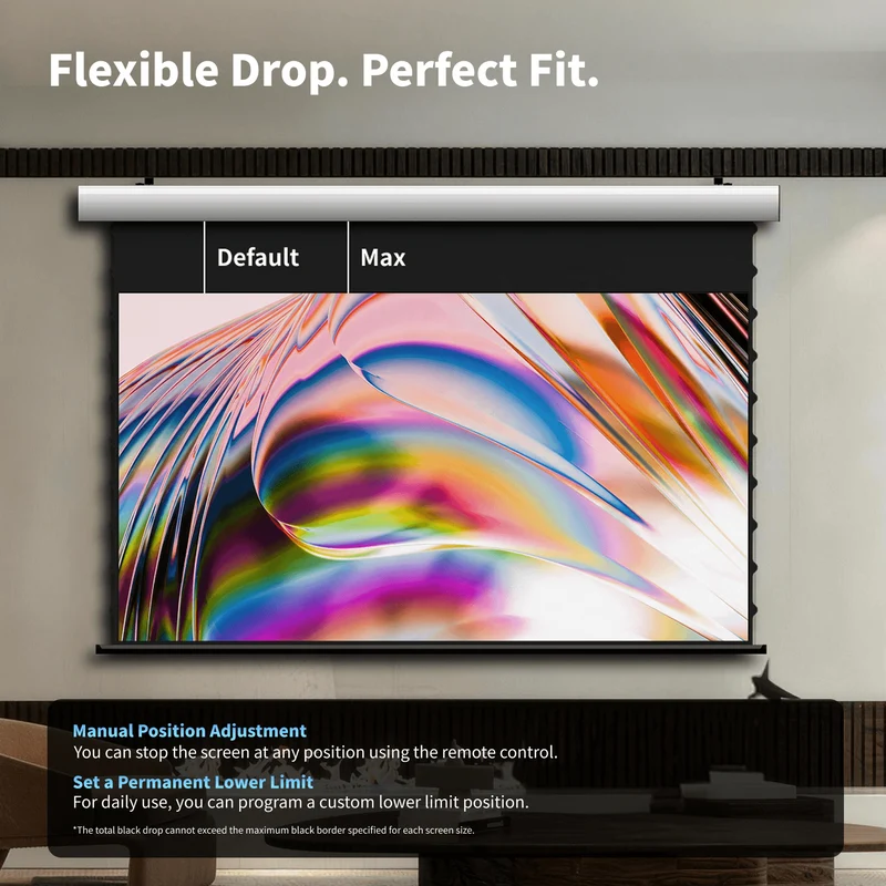 WUPRO Cinema FlowArc CLR Smart Motorized Drop-Down Screen CBSP