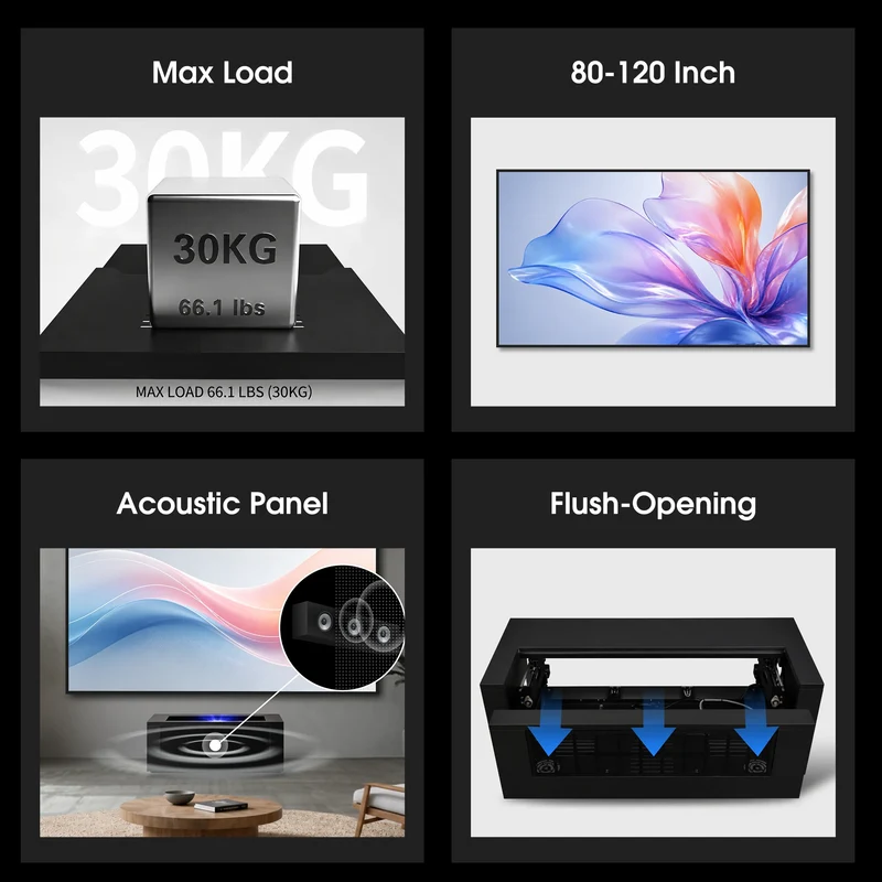 WUPRO Cinema Smart Laser TV Cabinet CineCube for UST projector