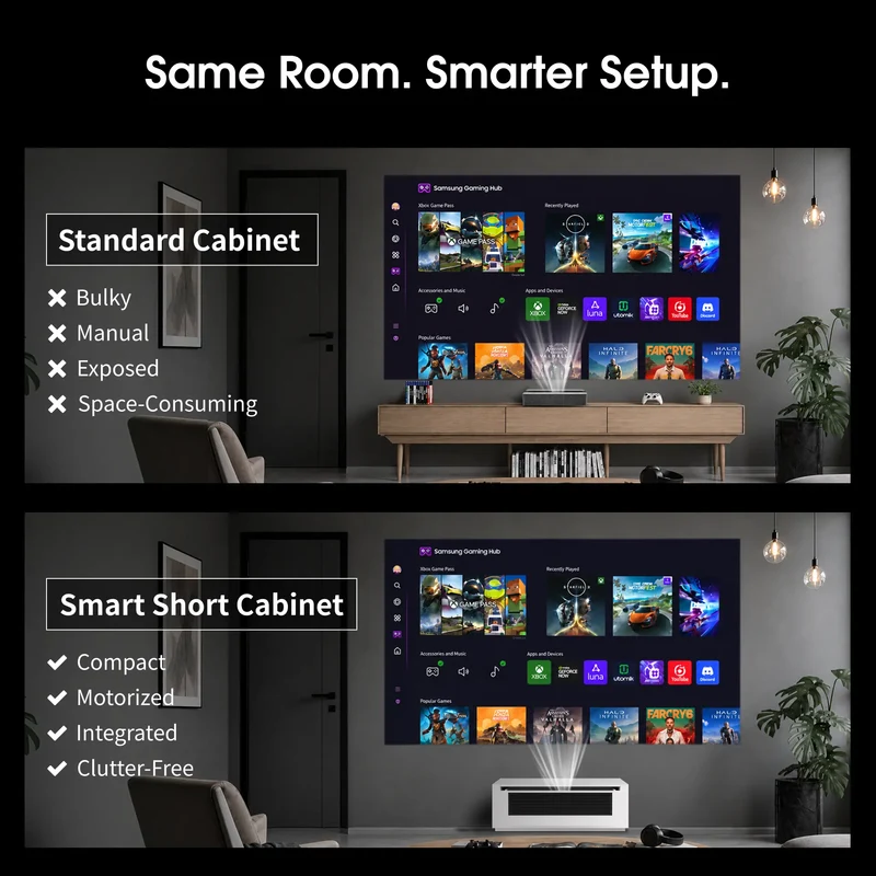 WUPRO Cinema Smart Laser TV Cabinet CineCube for UST projector