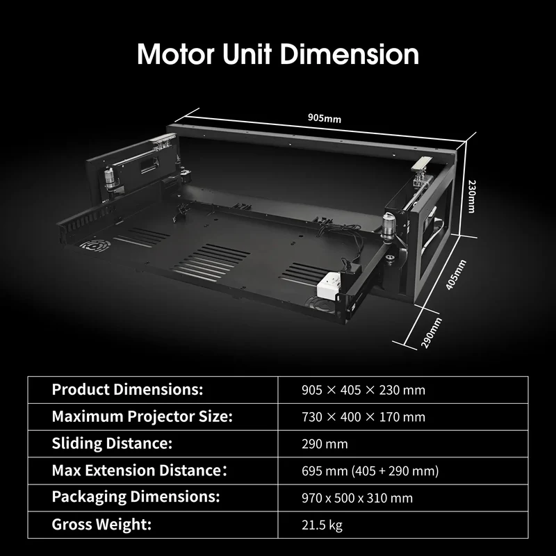 WUPRO Cinema Smart Laser TV Cabinet CineCube for UST projector