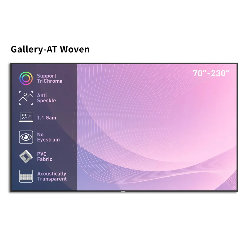 WUPRO Cinema Gallery Anti-Speckle Fixed Frame Screen Woven Acoustically Transparent