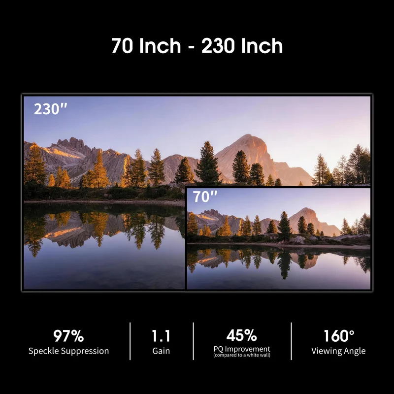 WUPRO Cinema Gallery Anti-Speckle Fixed Frame Screen Woven Acoustically Transparent