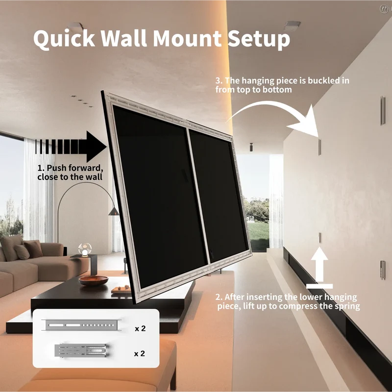 WUPRO Cinema Gallery ALR Fixed Frame Screen Black Crystal