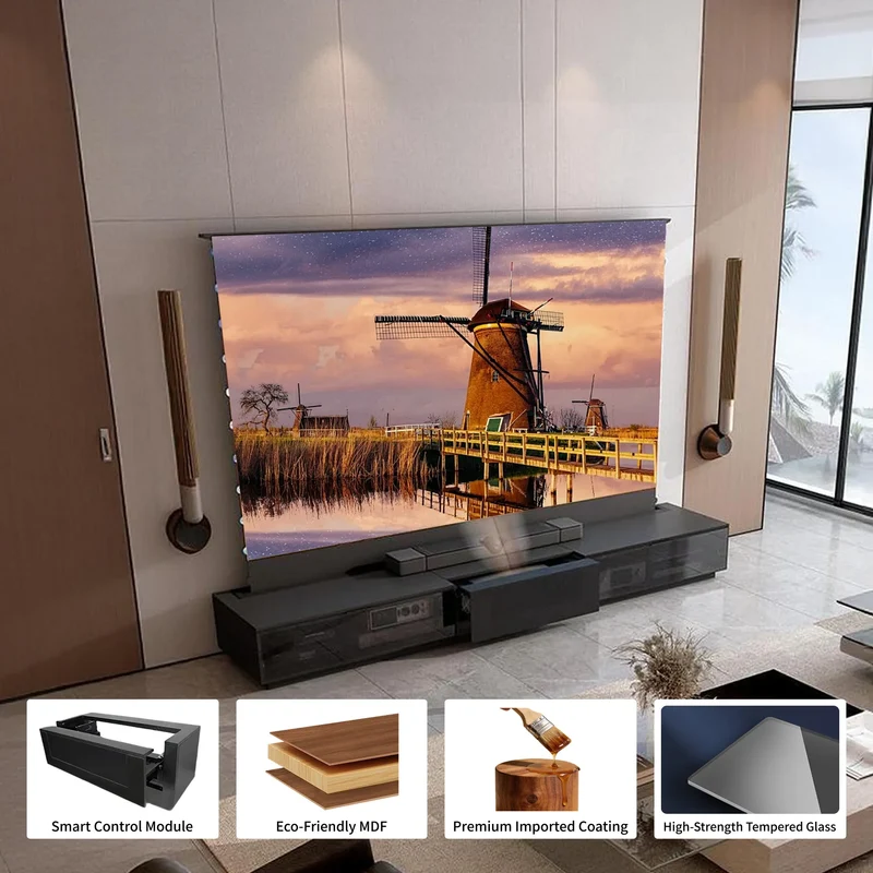 WUPRO Cinema BERLIN Invisible Ultra Short Throw Projector Laser TV Cabinet