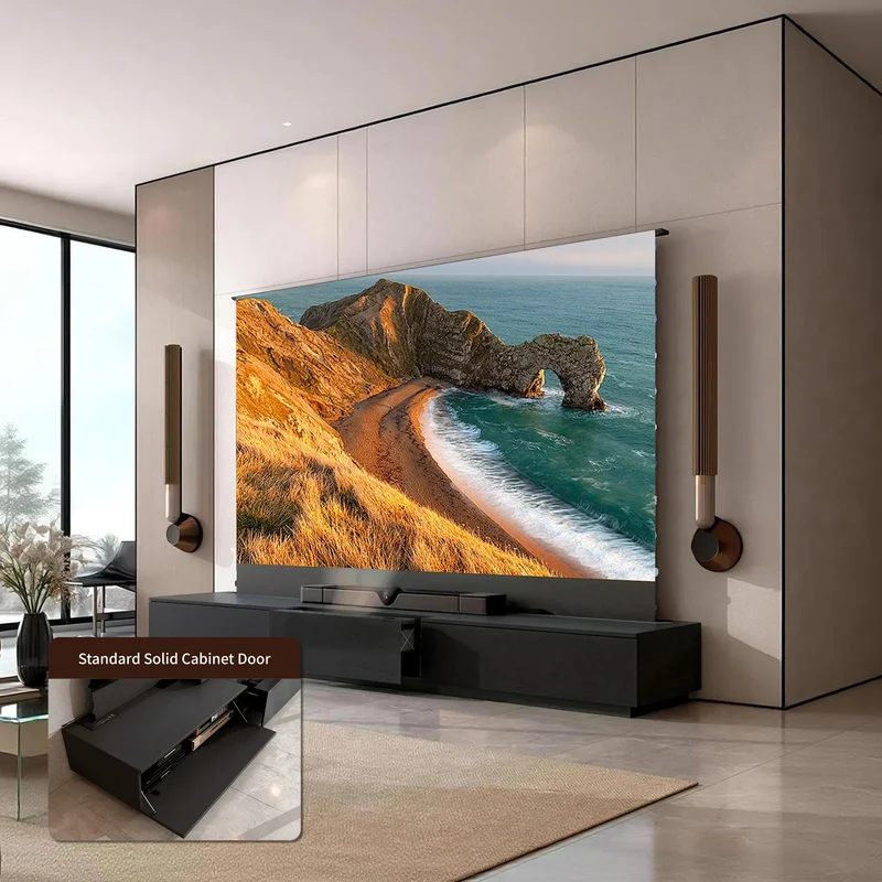 WUPRO Cinema BERLIN Invisible Ultra Short Throw Projector Laser TV Cabinet