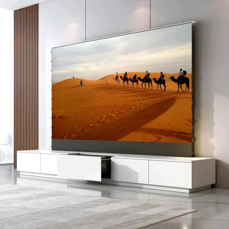 WUPRO Cinema PHANTOM Invisible Ultra Short Throw Projector Laser TV Cabinet