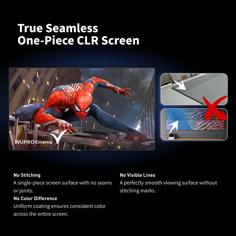 WUPRO Cinema 133 inch Seamless Gallery Series CLR Fixed Frame Screen KBSP