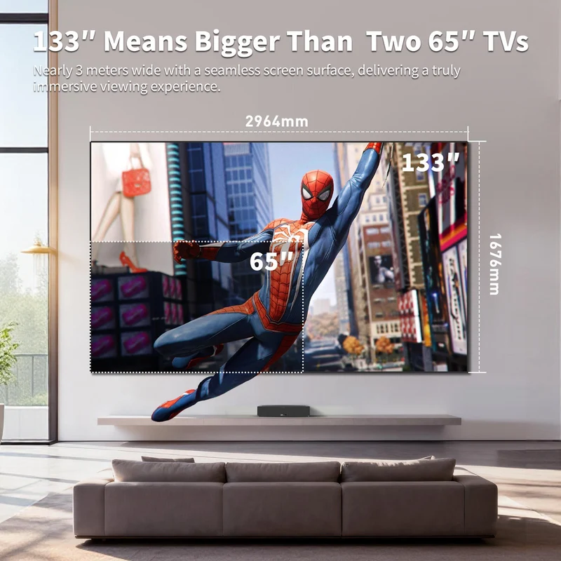 WUPRO Cinema 133 inch Seamless Gallery Series CLR Fixed Frame Screen KBSP