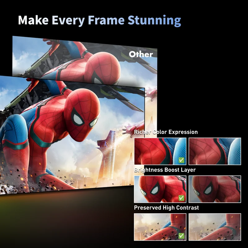 WUPRO Cinema 133 inch Seamless Gallery Series CLR Fixed Frame Screen KBSP