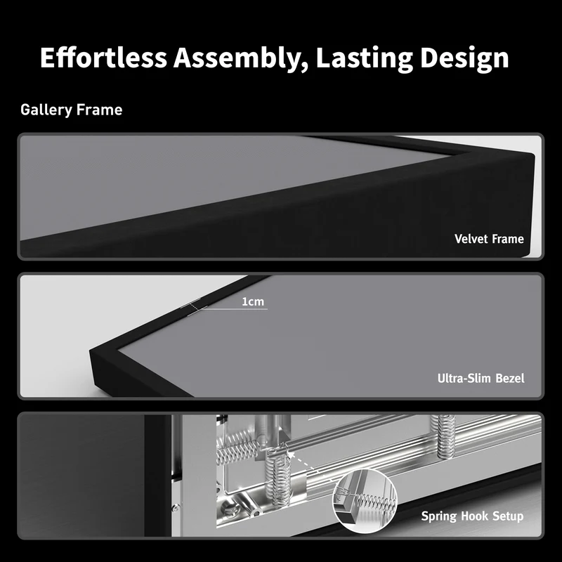 WUPRO Cinema Gallery Series CLR Anti-Speckle Fixed Frame Screen Lenticular LT
