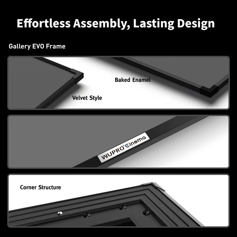 WUPRO Cinema Gallery Series CLR Anti-Speckle Fixed Frame Screen Lenticular LT