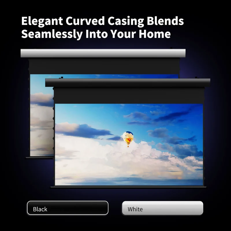 WUPRO Cinema FlowArc Smart Motorized Drop-Down Screen Soft Matte Grey