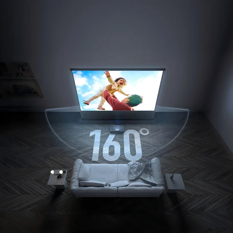 WUPRO Cinema 150 Inch CLR Smart Motorized Floor Rising Screen Lenticular UST