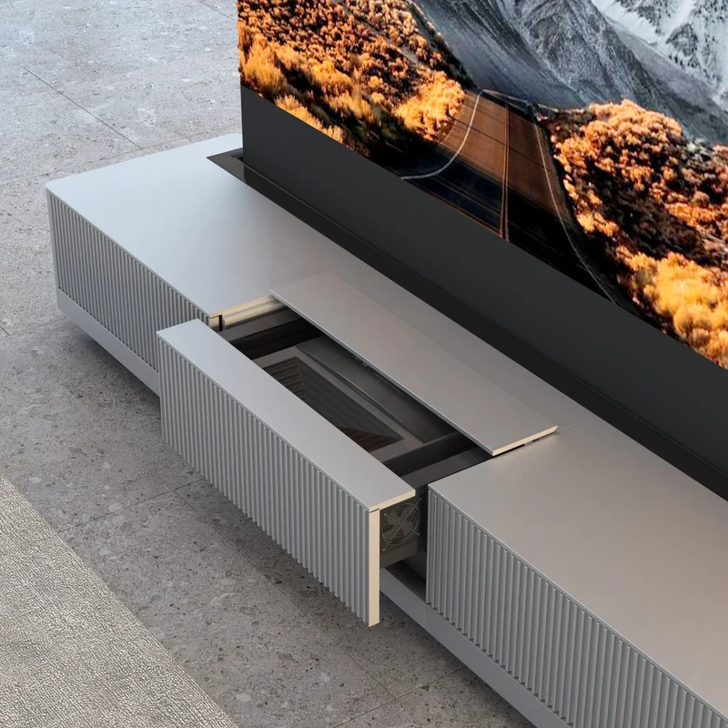 WUPRO Cinema SILVERFOX Invisible Ultra Short Throw Projector Laser TV Cabinet