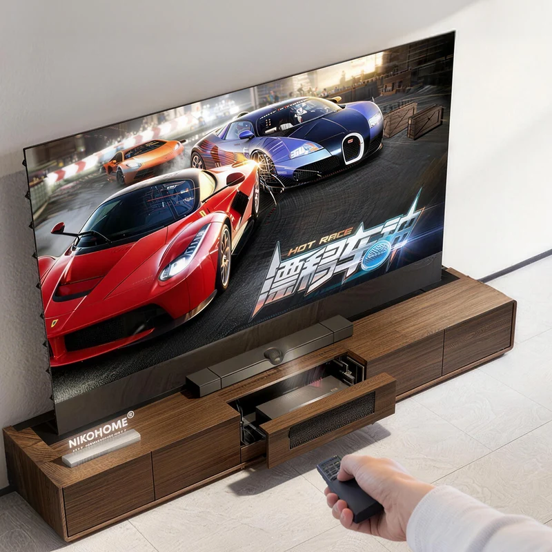 WUPRO Cinema SWEETHEART Invisible Ultra Short Throw Projector Laser TV Cabinet
