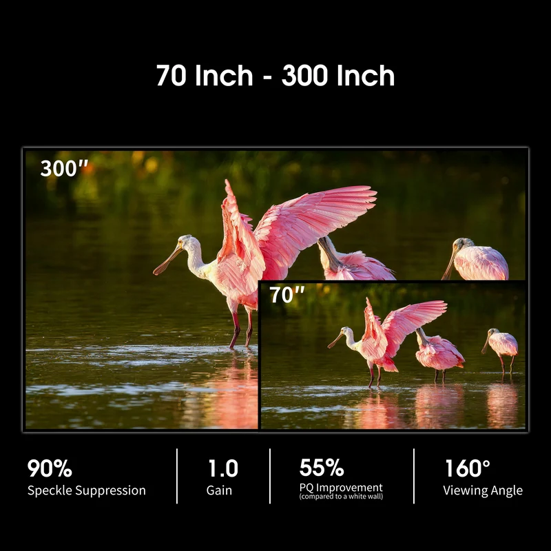 WUPRO Cinema Gallery Fixed Frame Screen Soft Matte White