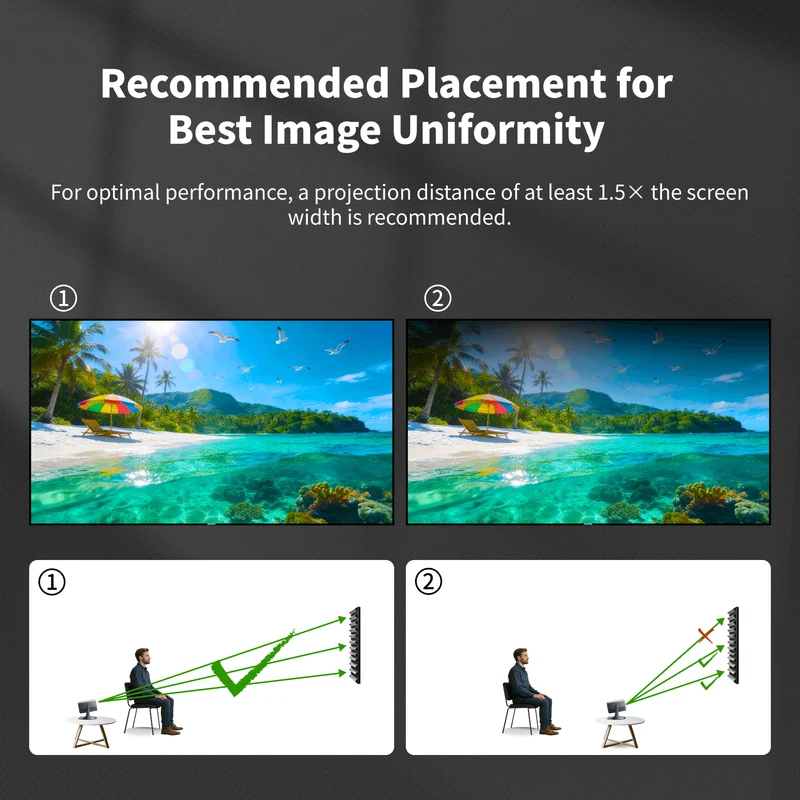 WUPRO Cinema Gallery Series CLR Anti-Speckle Fixed Frame Screen Lenticular LT