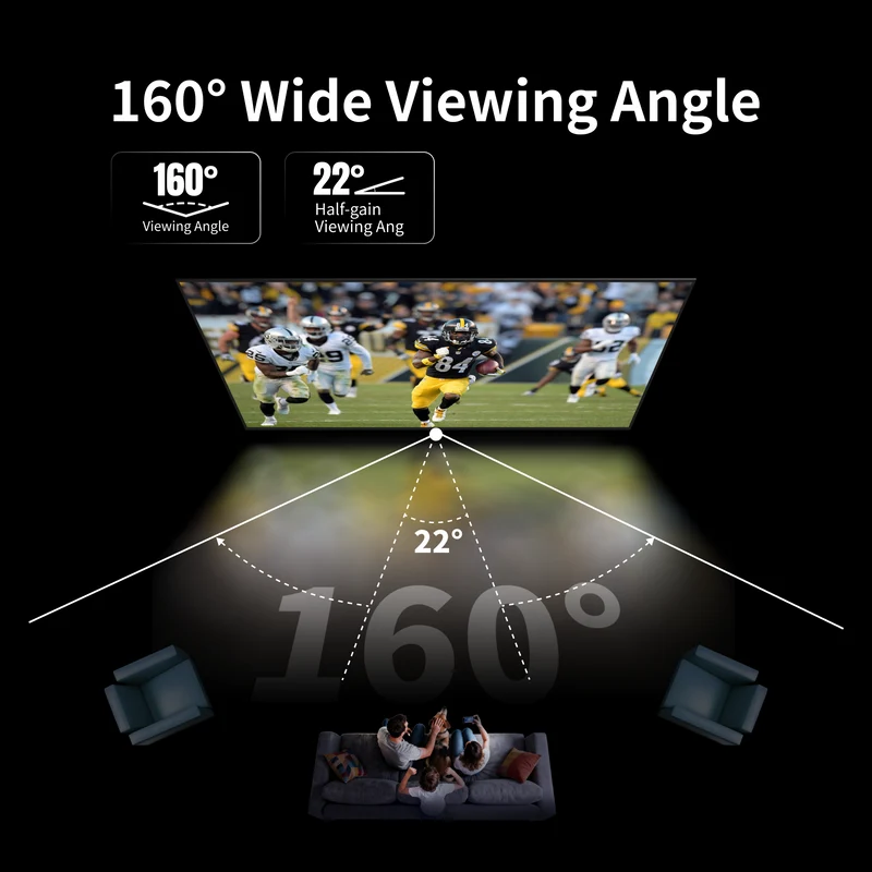 WUPRO Cinema 150 inch SEAMLESS Peacock Evo ALR Fixed Frame Screen Fresnel