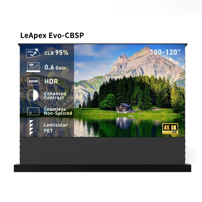 WUPRO Cinema LeApex EVO CLR Smart Motorized Floor Rising Screen CBSP