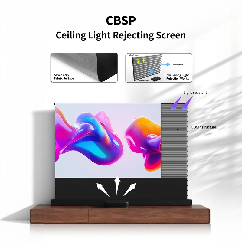 WUPRO Cinema LeApex EVO CLR Smart Motorized Floor Rising Screen CBSP