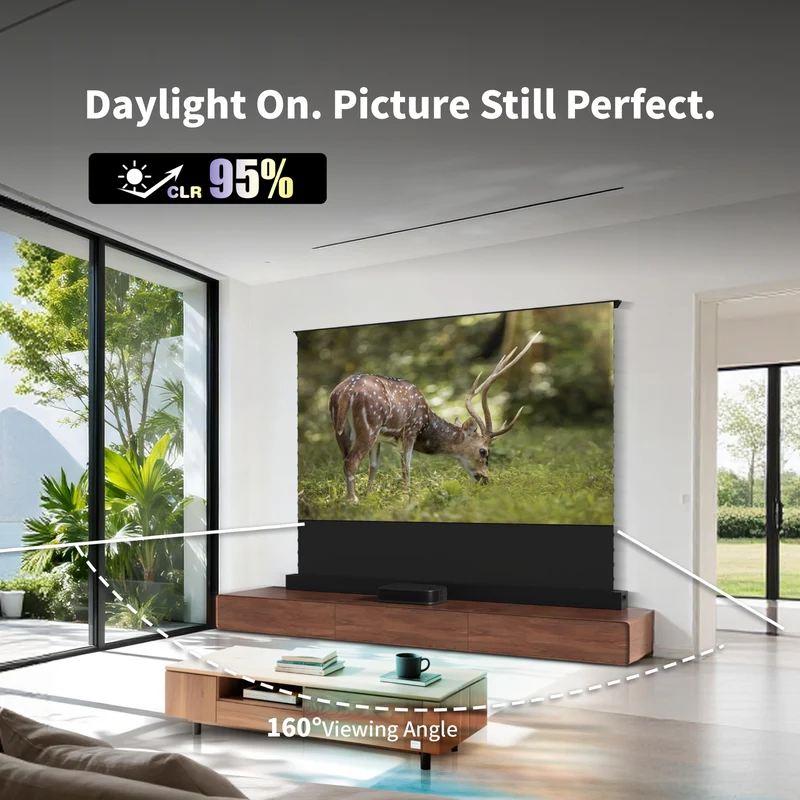 WUPRO Cinema LeApex EVO CLR Smart Motorized Floor Rising Screen CBSP