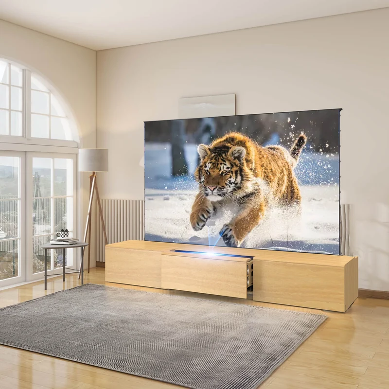 WUPRO Cinema DSP-580S Ultra Short Throw Projector Laser TV Cabinet