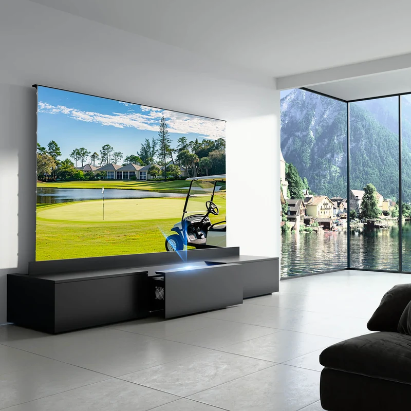 WUPRO Cinema DSP-580 Ultra Short Throw Projector Laser TV Cabinet