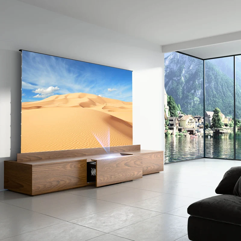 WUPRO Cinema DSP-580 Ultra Short Throw Projector Laser TV Cabinet