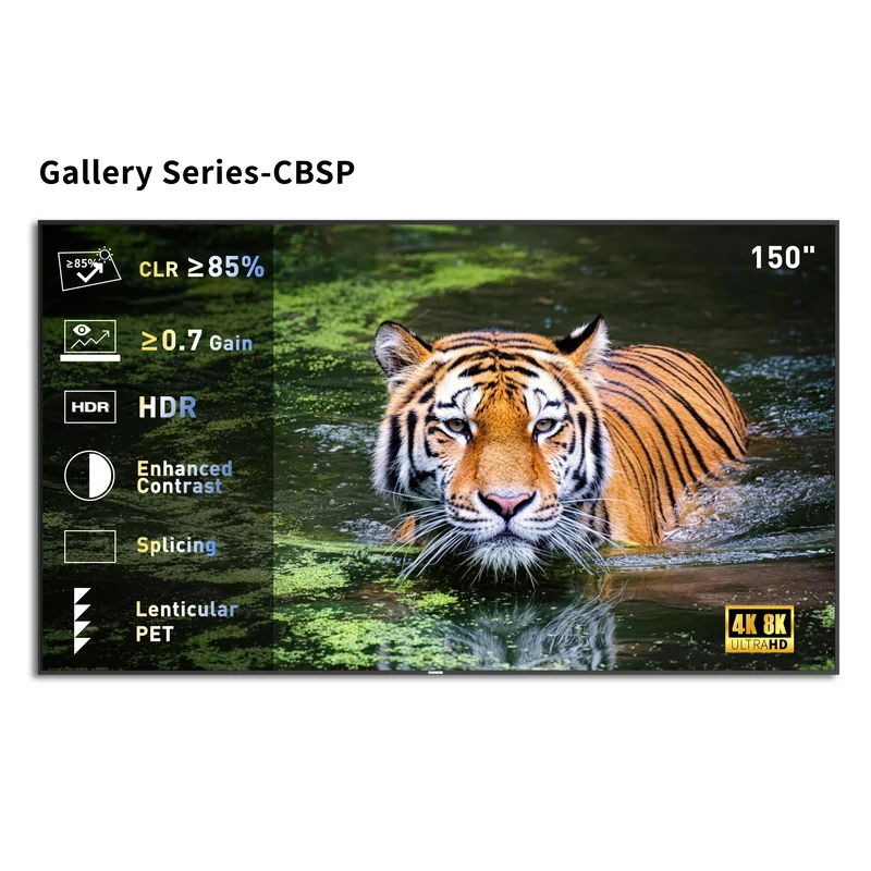 WUPRO Cinema 150" Gallery Evo CLR Fixed Frame Screen CBSP