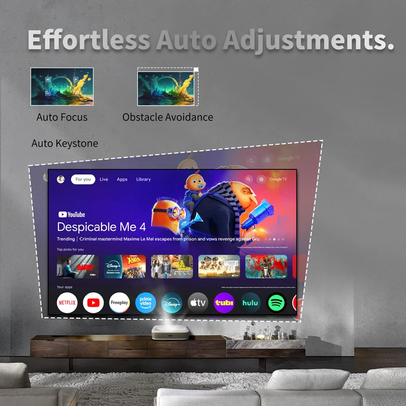 WUPRO Cinema G3 Triple Laser Mini UST Smart Projector