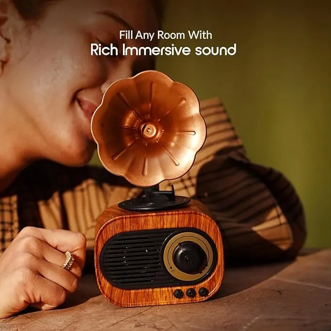 Vintage Gramophone Bluetooth Speaker by RetroGoods™