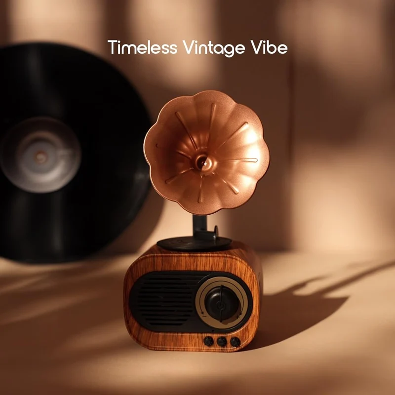 Vintage Gramophone Bluetooth Speaker by RetroGoods™