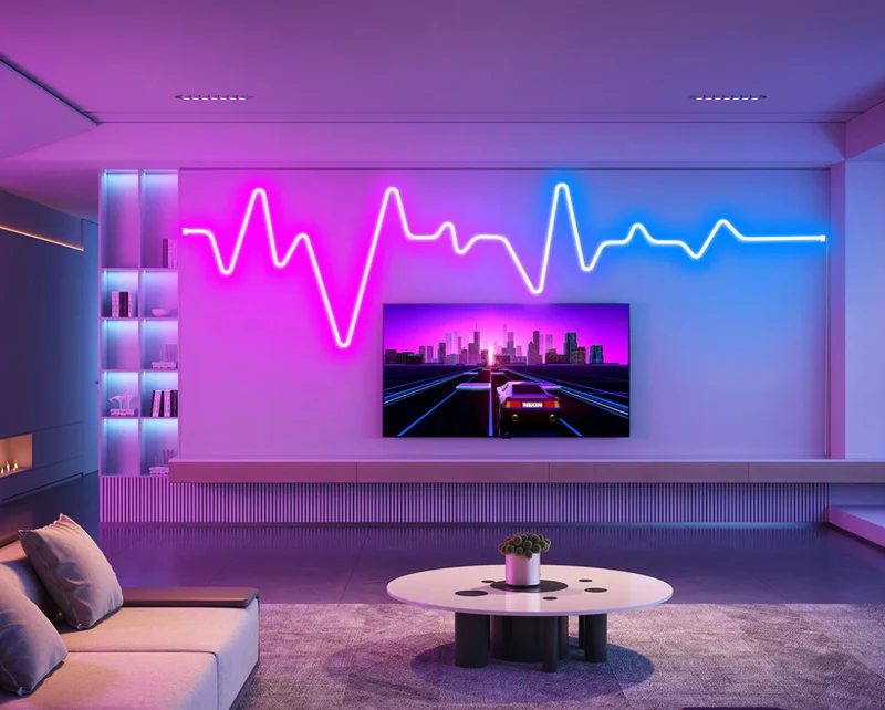 NeonGlow Smart Rope Strip Light with Music Syncing (5 Meters) by RetroGoods™
