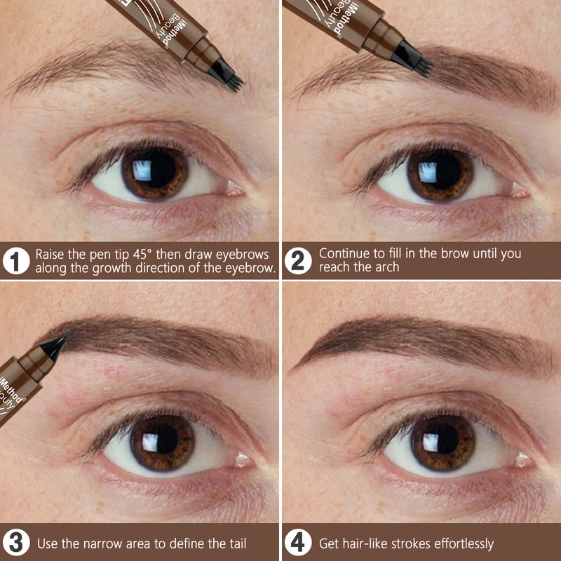 Eyebrow Pen, Waterproof & Long Lasting (Pack of 2)