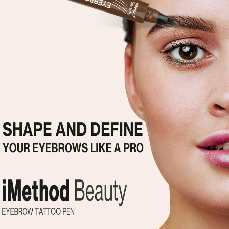 Eyebrow Pen, Waterproof & Long Lasting (Pack of 2)