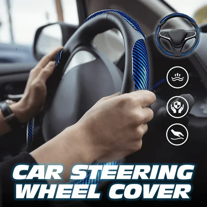 Carbon Fiber Anti-Slip Steering Wheel Cover (Premium Quality)