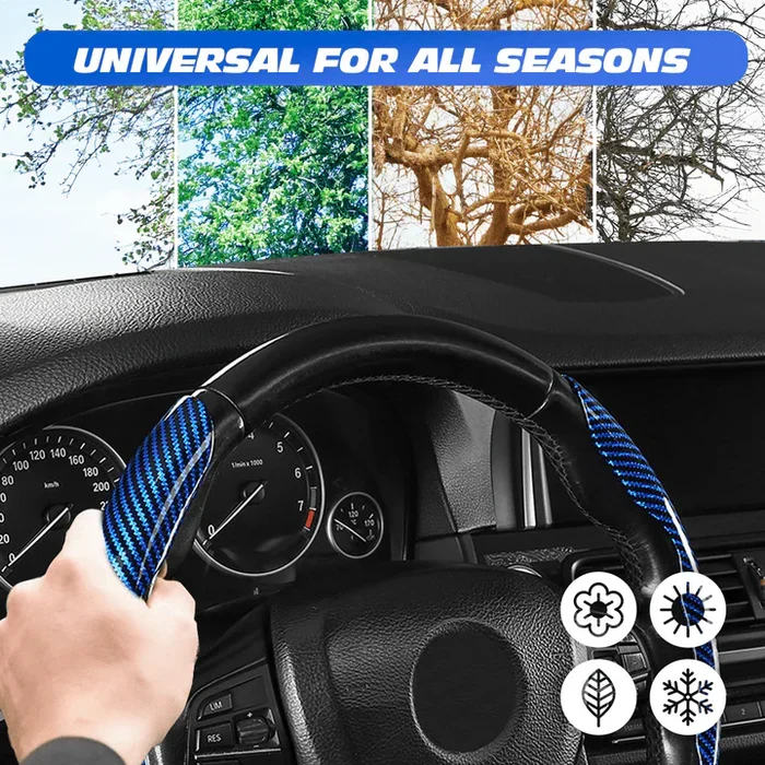 Carbon Fiber Anti-Slip Steering Wheel Cover (Premium Quality)