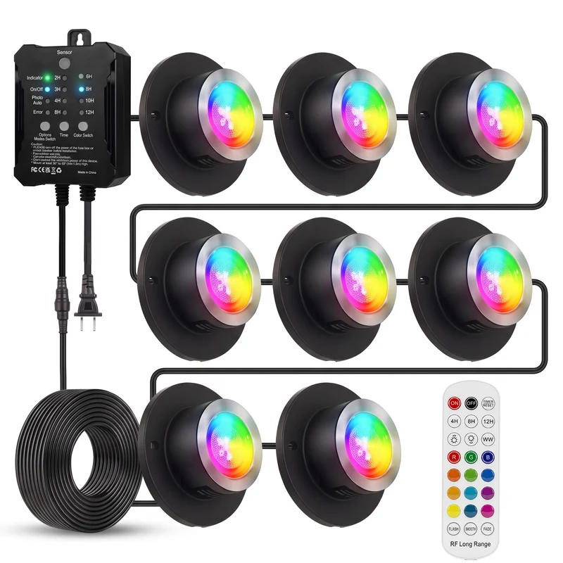 RGBWW Underwater Fountain Lights 8Head