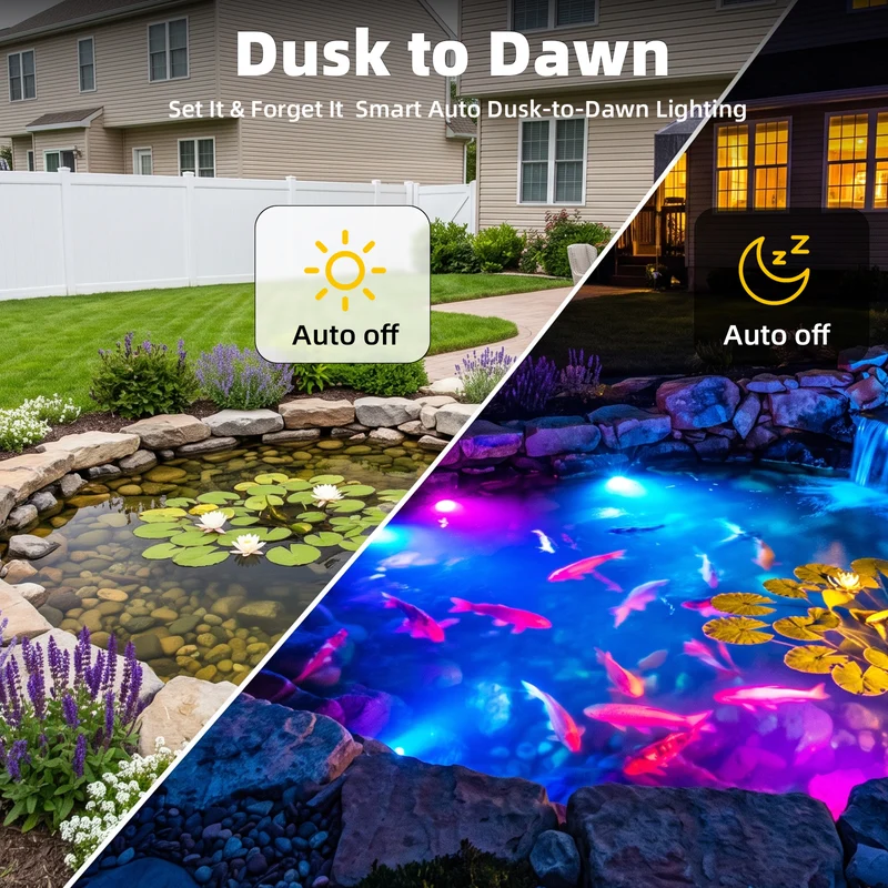 RGBWW Underwater Fountain Lights 8Head