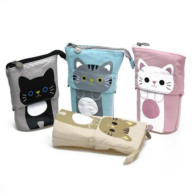 Cute Expanding Cat Pencil Cases