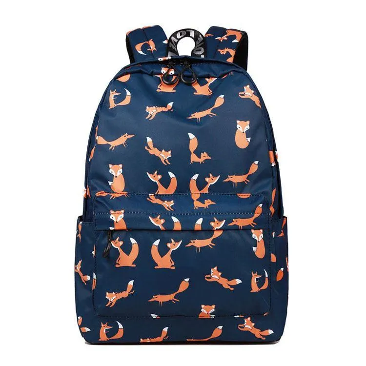 Fox Print Backpacks