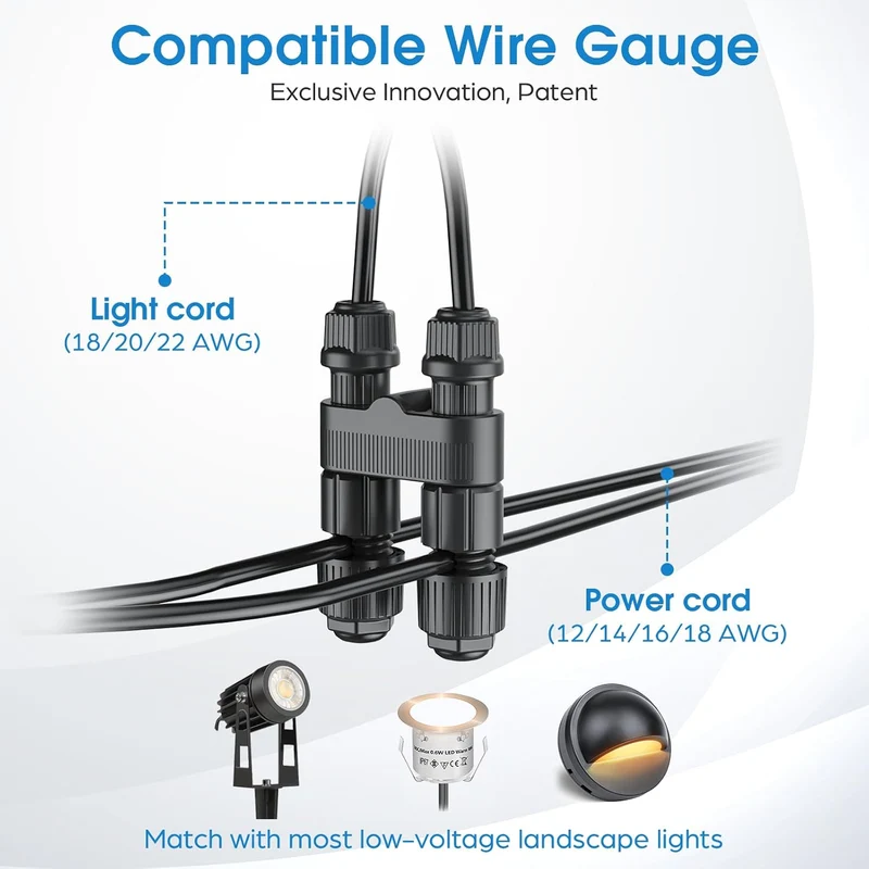 Low Voltage Landscape Lighting Wire Connectors 12Pack