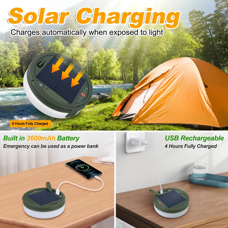 SMY Lighting 4 in 1 Solar Camping String Lights