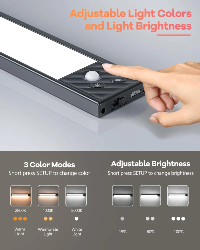 Dimmable Under Cabinet Lighting 2Pack